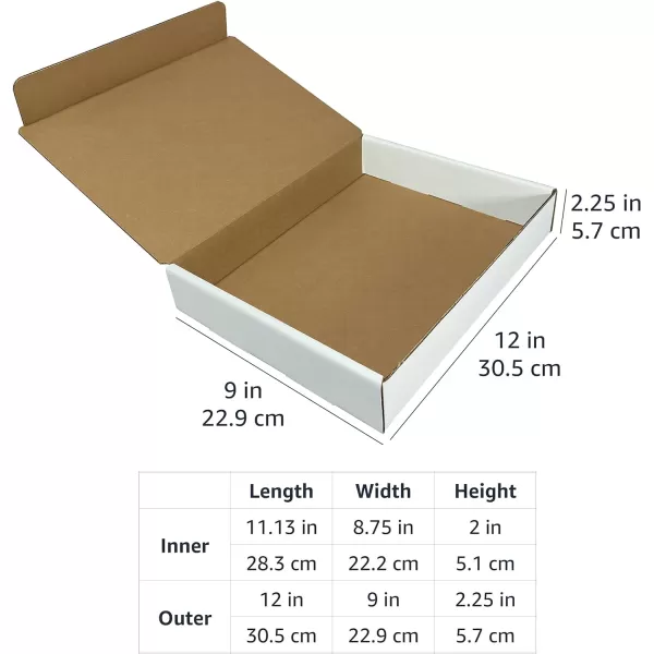 Amazon Basics Mailer Shipping Box  9x65x175 inch White 50 Pack11x875x2