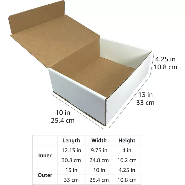 Amazon Basics Mailer Shipping Box  9x65x175 inch White 50 Pack1218 x 934 x 4