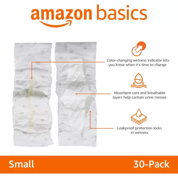 Amazon Basics Male Dog Wrap Disposable Diapers XSmall Pack of 30 WhiteSmall