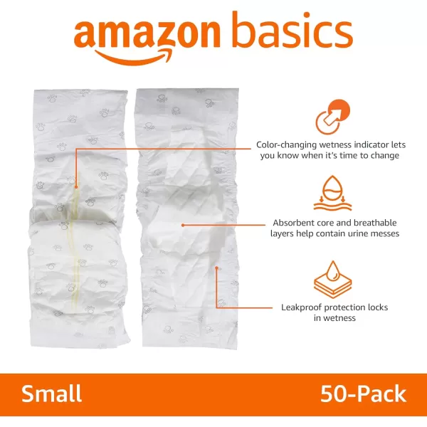 Amazon Basics Male Dog Wrap Disposable Diapers XSmall Pack of 30 WhiteSmall Pack of 50
