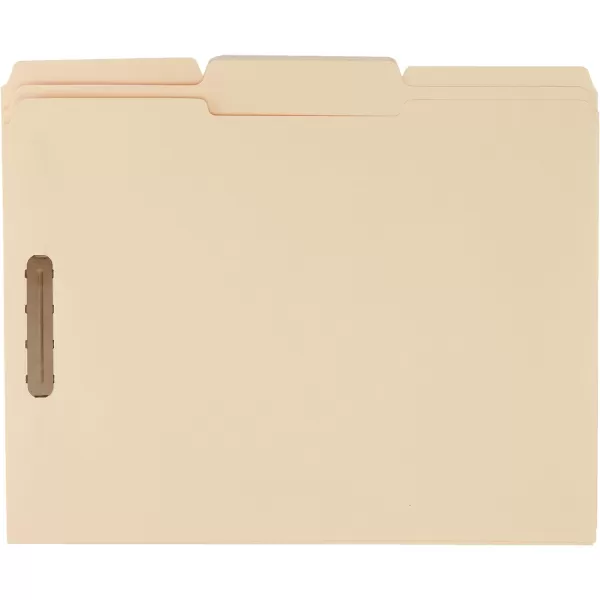 Amazon Basics Manila File Folders with Fasteners Letter Size 100Pack Light BrownLetter 100Pack