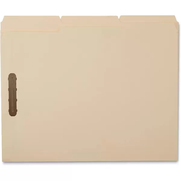 Amazon Basics Manila File Folders with Fasteners Letter Size 100Pack Light BrownLetter 50Pack