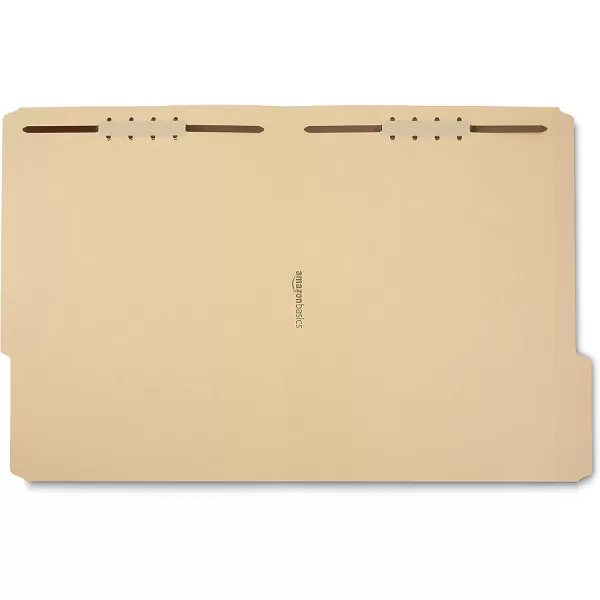 Amazon Basics Manila File Folders with Fasteners Letter Size 100Pack Light BrownLetter 50Pack