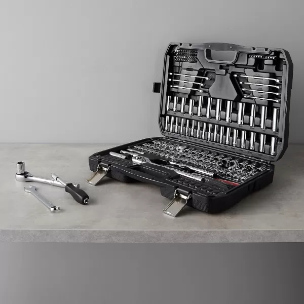 Amazon Basics Mechanics Tool Socket Set With Case 201Piece201 Piece