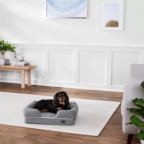 Amazon Basics Memory Foam Bolster Dog Bed Medium 36 x 29 Inches Grey25 in x 20 in x 65 in