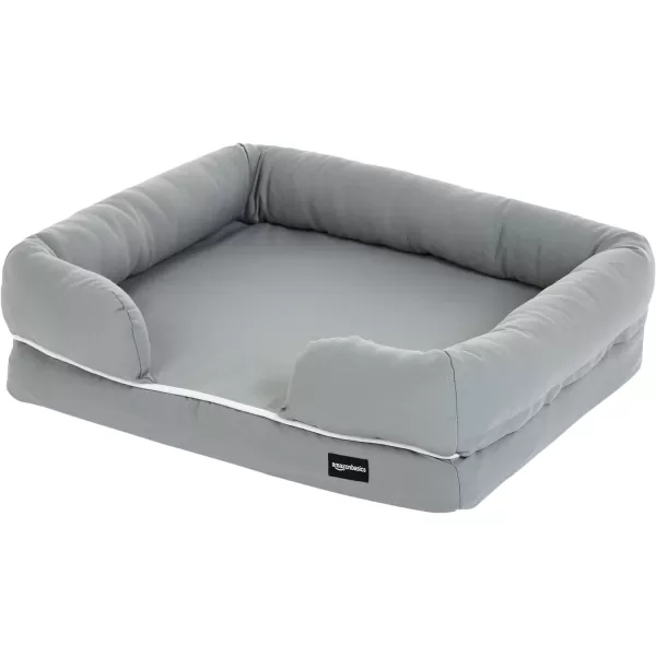Amazon Basics Memory Foam Bolster Dog Bed Medium 36 x 29 Inches Grey25 in x 20 in x 65 in