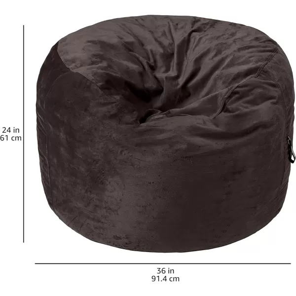 Amazon Basics Memory Foam Filled Bean Bag Chair with Microfiber Cover 5 ft Blue Solid3 ft Grey