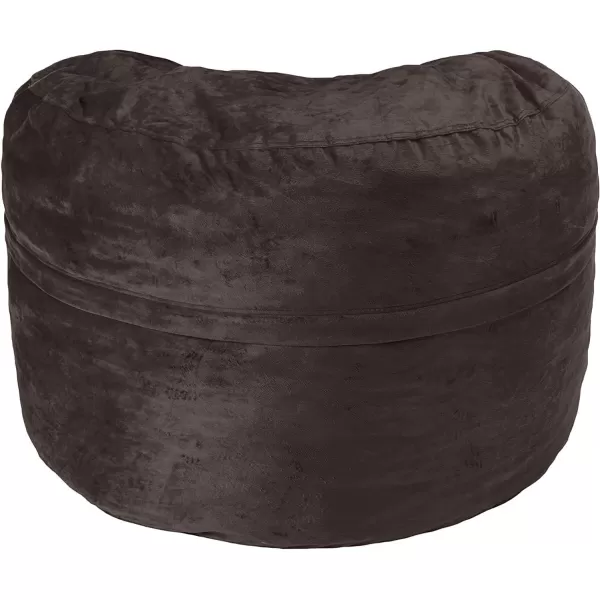 Amazon Basics Memory Foam Filled Bean Bag Chair with Microfiber Cover 5 ft Blue Solid3 ft Grey