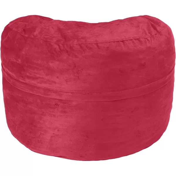 Amazon Basics Memory Foam Filled Bean Bag Chair with Microfiber Cover 5 ft Blue Solid4 ft Pink