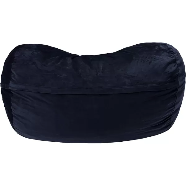 Amazon Basics Memory Foam Filled Bean Bag Chair with Microfiber Cover 5 ft Blue Solid6 ft Blue