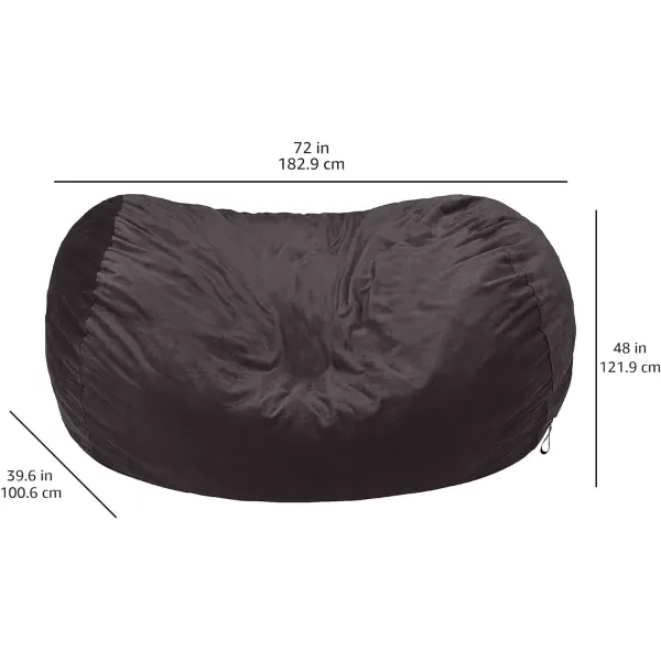 Amazon Basics Memory Foam Filled Bean Bag Chair with Microfiber Cover 5 ft Blue Solid6 ft Grey