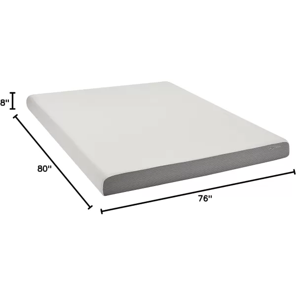 Amazon Basics Memory Foam Mattress Medium Firm Twin WhiteGrey 10 InchesKing 8inch MediumFirm Feel