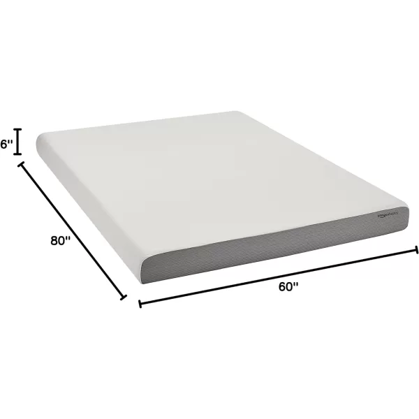 Amazon Basics Memory Foam Mattress Medium Firm Twin WhiteGrey 10 InchesQueen 6inch PlushFeel