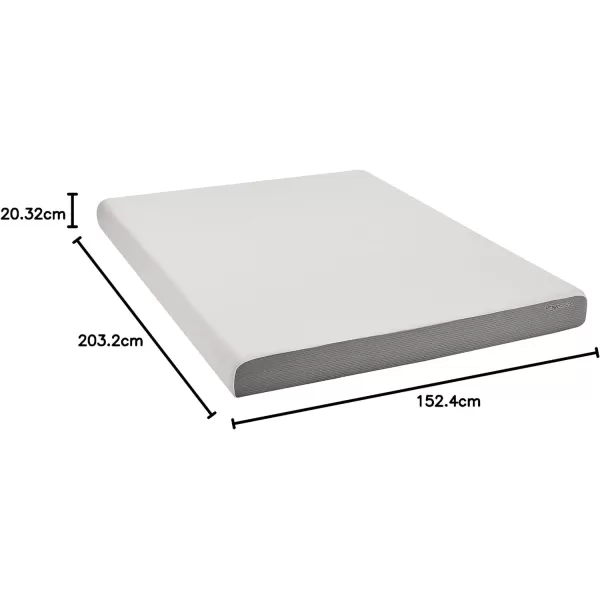 Amazon Basics Memory Foam Mattress Medium Firm Twin WhiteGrey 10 InchesQueen 8inch PlushFeel