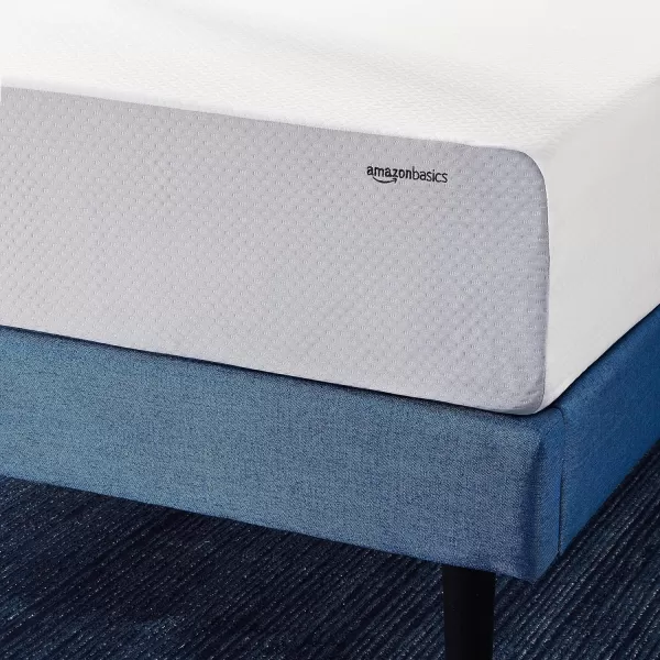 Amazon Basics Memory Foam Mattress Medium Firm Twin WhiteGrey 10 InchesTwin 10inch PlushFeel
