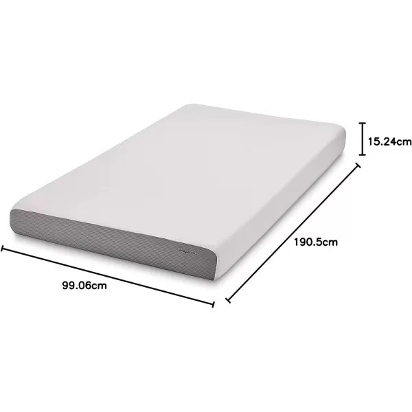 Amazon Basics Memory Foam Mattress Medium Firm Twin WhiteGrey 10 InchesTwin 6inch PlushFeel