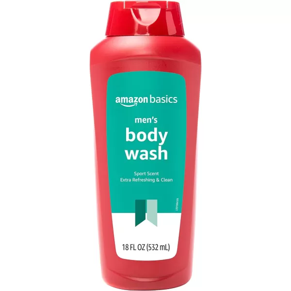 Amazon Basics Mens Body Wash Sport Scent 18 Fluid Ounces 6Pack Previously Solimo18 Fl Oz Pack of 6