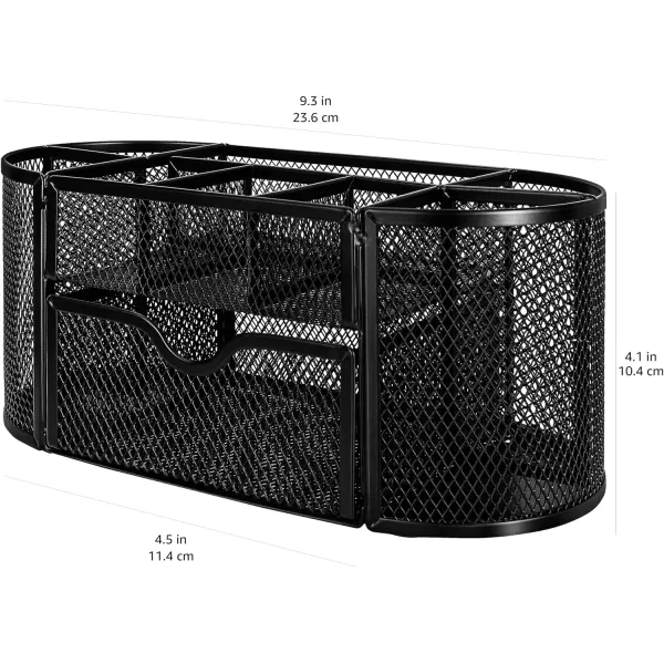 Amazon Basics Mesh Desk Office Organizer Black 925 x 453 x 394Desk Organizer