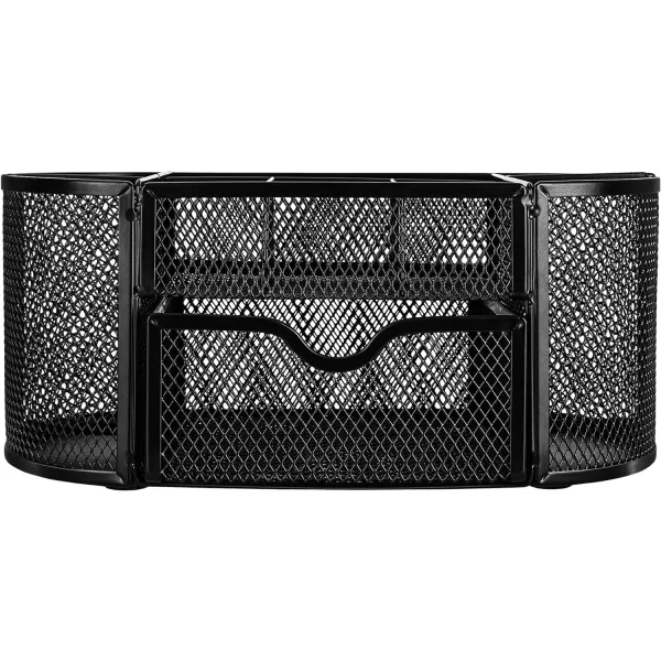Amazon Basics Mesh Desk Office Organizer Black 925 x 453 x 394Desk Organizer
