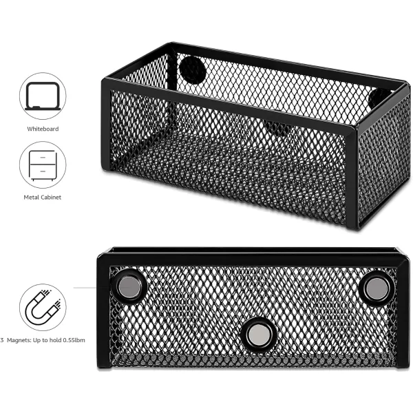 Amazon Basics Mesh Desk Office Organizer Black 925 x 453 x 394Magnetic Storage Bin