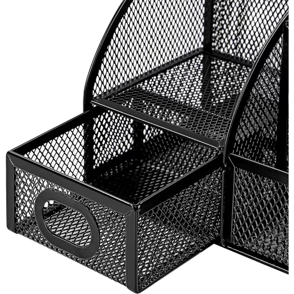 Amazon Basics Mesh Desk Office Organizer Black 925 x 453 x 394Pen Holder Organizer