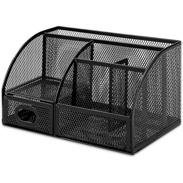 Amazon Basics Mesh Desk Office Organizer Black 925 x 453 x 394Pen Holder Organizer