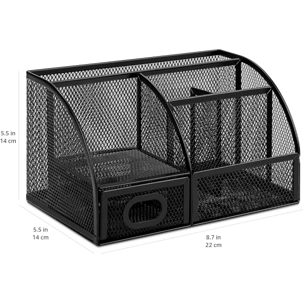 Amazon Basics Mesh Desk Office Organizer Black 925 x 453 x 394Pen Holder Organizer