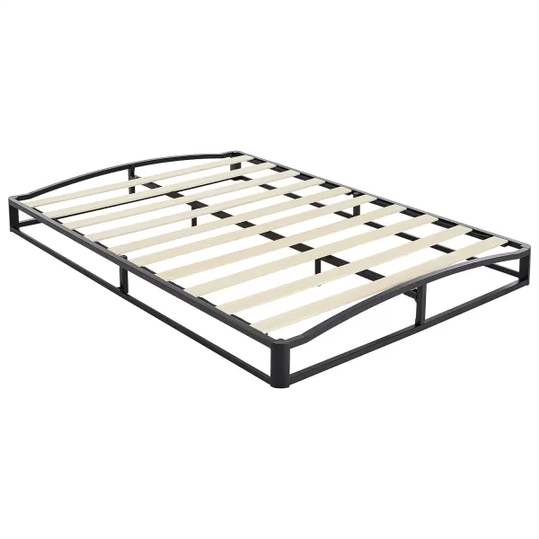 Amazon Basics Metal Platform Bed Frame with Wood Slat Support 6 Inches High Twin BlackFull 6 inch