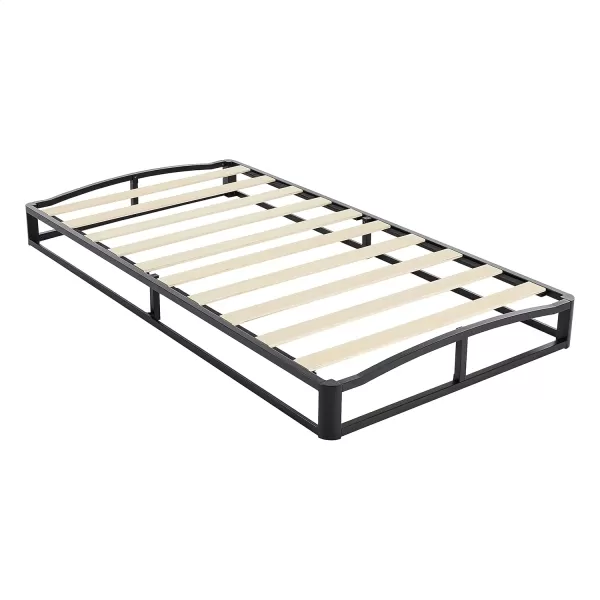 Amazon Basics Metal Platform Bed Frame with Wood Slat Support 6 Inches High Twin BlackTwin 10 inch