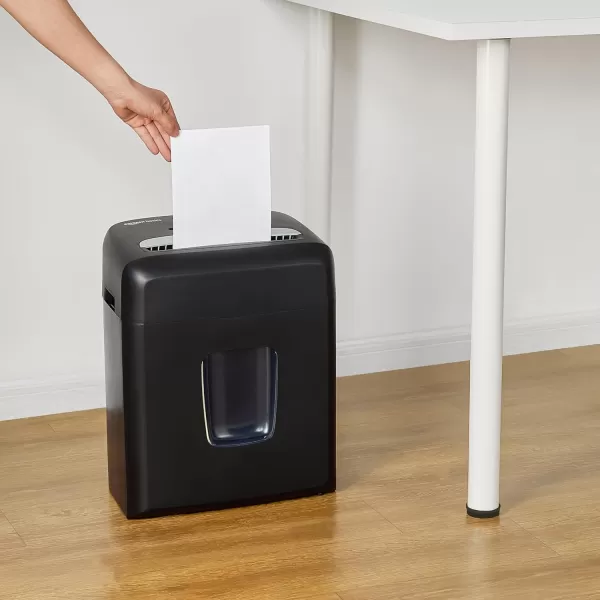 Amazon Basics Micro Cut Paper Shredder CD and Credit Card Shredder 8 Sheet New Model Black8 Sheet New Model