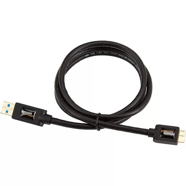 Amazon Basics Micro USB to USBA 30 Charger Cable 48Gbps HighSpeed with GoldPlated Plugs 3 Foot Black3 Feet 1Pack
