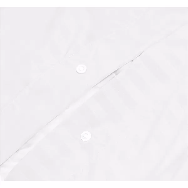 Amazon Basics Microfiber 3 Piece Duvet Cover Set FullQueen Bright White StripedBright White FullQueen4 Pack