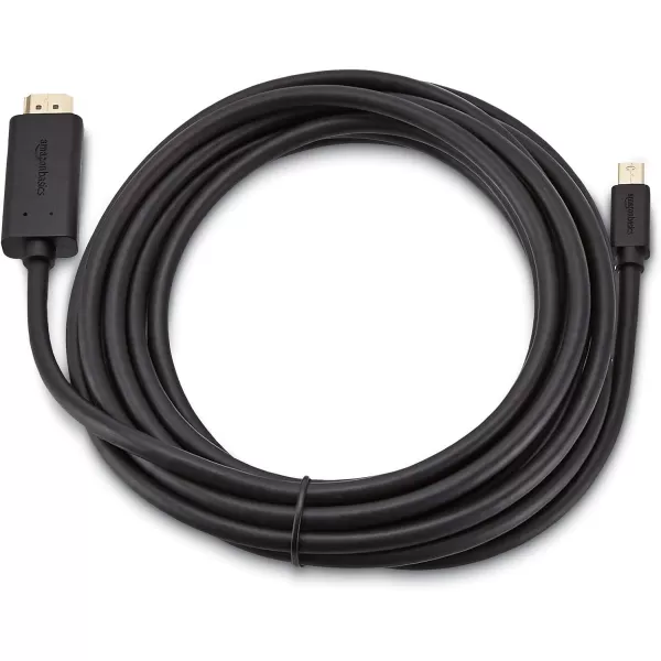 Amazon Basics Mini DisplayPort Male to HDMI Male Cable 1080p GoldPlated Plugs 6 Foot Black for Personal Computer15Feet 1Pack