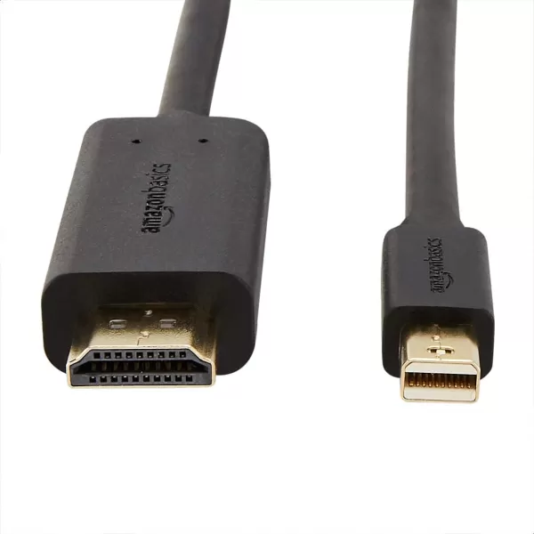 Amazon Basics Mini DisplayPort Male to HDMI Male Cable 1080p GoldPlated Plugs 6 Foot Black for Personal Computer3Feet 1Pack