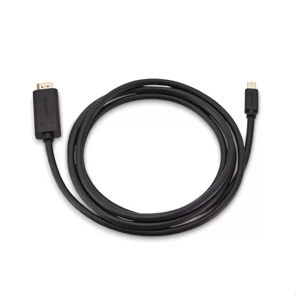 Amazon Basics Mini DisplayPort Male to HDMI Male Cable 1080p GoldPlated Plugs 6 Foot Black for Personal Computer6Feet 1Pack