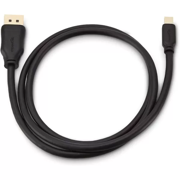 Amazon Basics Mini DisplayPort to DisplayPort Display Cable 4Kx2K GoldPlated Plugs 6 Foot Black3 Feet 1Pack