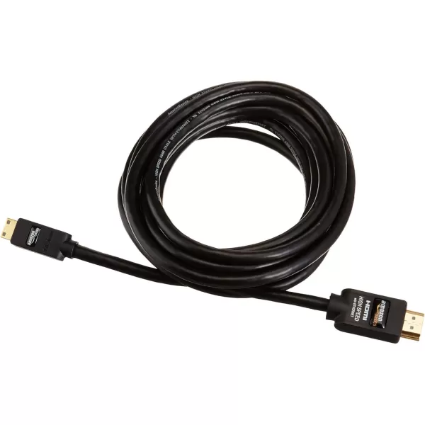 Amazon Basics Mini HDMI to HDMI Adapter Cable 102Gbps HighSpeed 4K30Hz 2160p 48Bit Color Ethernet Ready 6 Ft Black1Pack 98 Feet