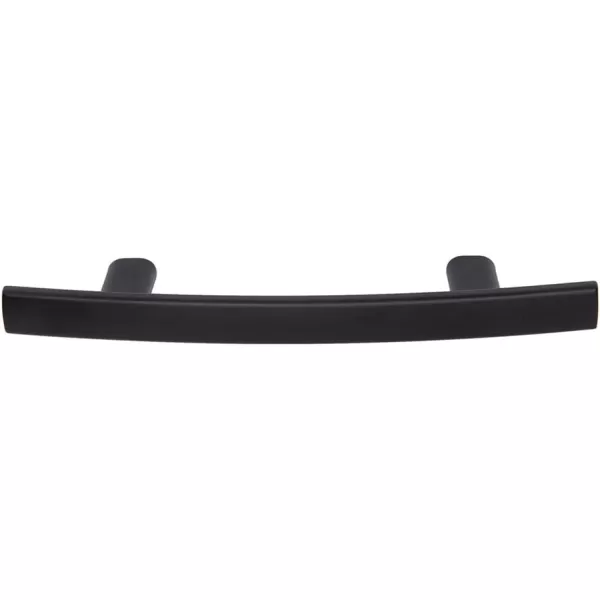 Amazon Basics Modern Curved Cabinet Handle 525inch Length 3inch Hole Center Satin Nickel 10Pack525 in Length 3 in Hole Center 10 Pack Flat Black