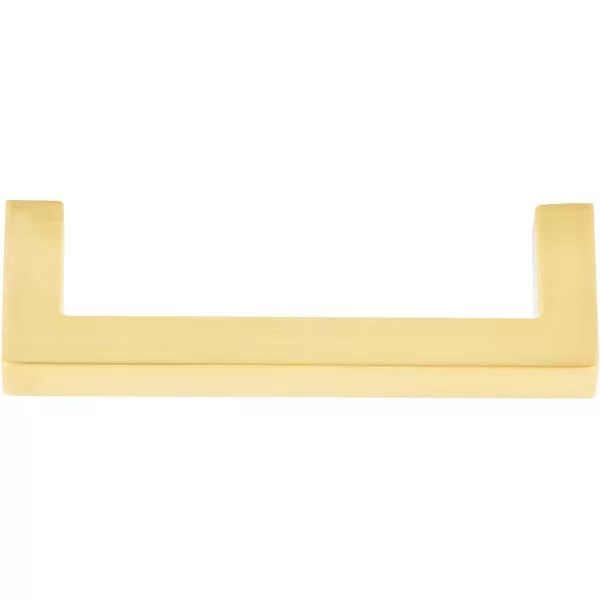 Amazon Basics Modern Square Cabinet Pull Handle 539inch Length 5inch Hole Center Golden Champagne 10pack334 in Length 3 in Hole Center Brushed Brass