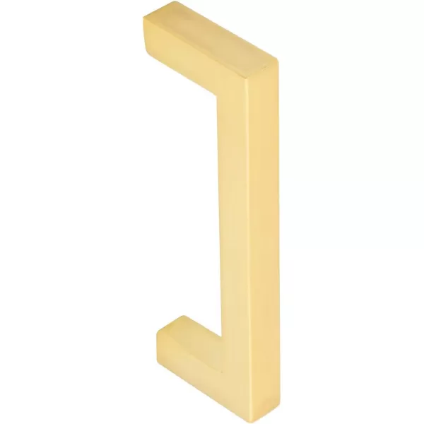 Amazon Basics Modern Square Cabinet Pull Handle 539inch Length 5inch Hole Center Golden Champagne 10pack334 in Length 3 in Hole Center Brushed Brass