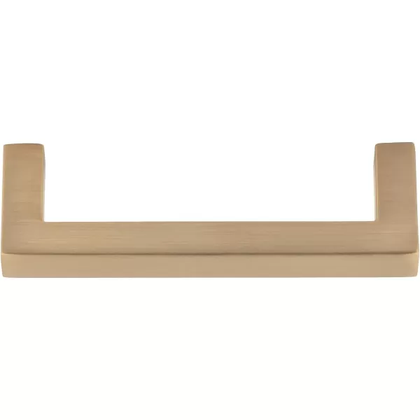 Amazon Basics Modern Square Cabinet Pull Handle 539inch Length 5inch Hole Center Golden Champagne 10pack334 in Length 3 in Hole Center Golden Champagne