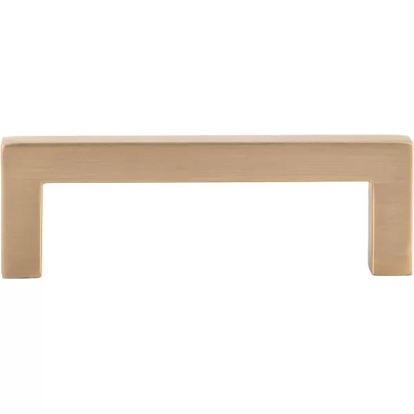 Amazon Basics Modern Square Cabinet Pull Handle 539inch Length 5inch Hole Center Golden Champagne 10pack334 in Length 3 in Hole Center Golden Champagne