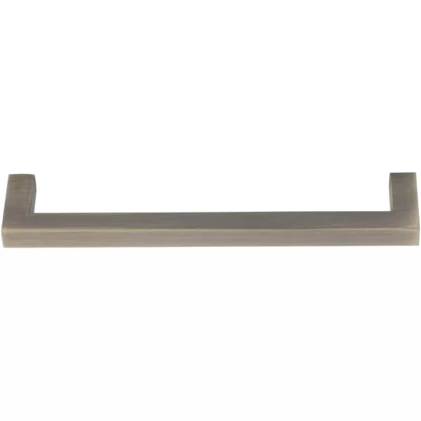 Amazon Basics Modern Square Cabinet Pull Handle 539inch Length 5inch Hole Center Golden Champagne 10pack413 in Length 375 in Hole Center Antique Brass