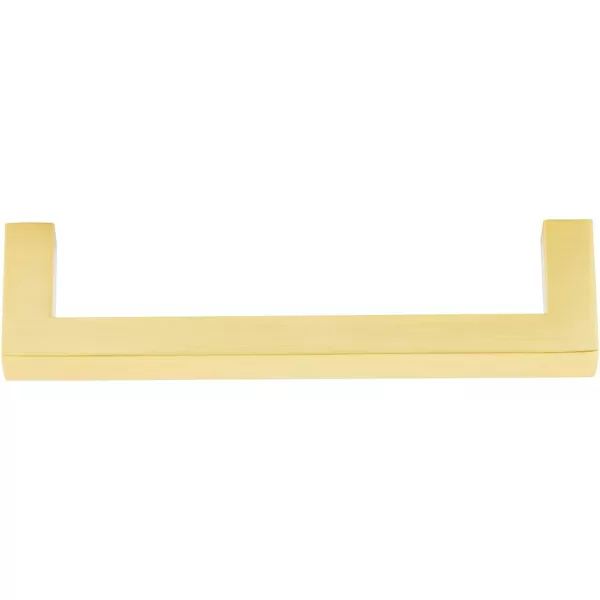 Amazon Basics Modern Square Cabinet Pull Handle 539inch Length 5inch Hole Center Golden Champagne 10pack413 in Length 375 in Hole Center Brushed Brass