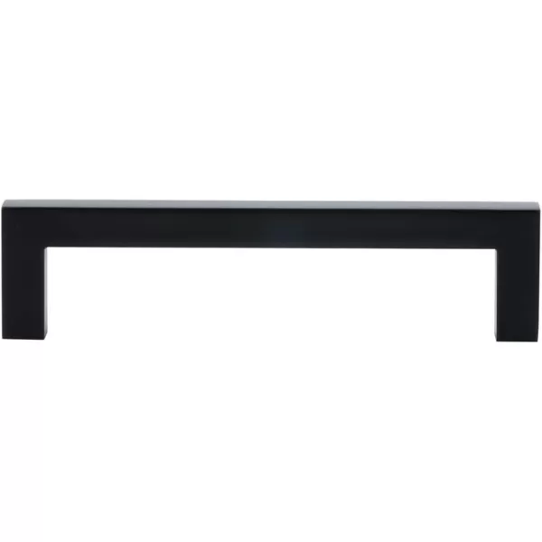 Amazon Basics Modern Square Cabinet Pull Handle 539inch Length 5inch Hole Center Golden Champagne 10pack413 in Length 375 in Hole Center Flat Black