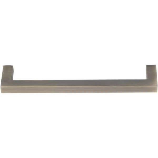 Amazon Basics Modern Square Cabinet Pull Handle 539inch Length 5inch Hole Center Golden Champagne 10pack539 in Length 5 in Hole Center Antique Brass