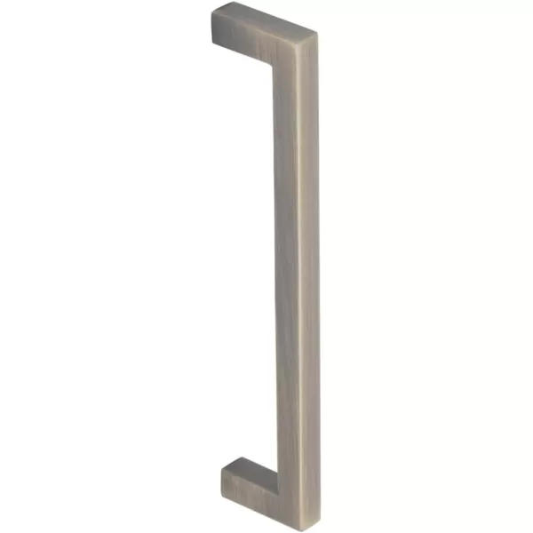 Amazon Basics Modern Square Cabinet Pull Handle 539inch Length 5inch Hole Center Golden Champagne 10pack539 in Length 5 in Hole Center Antique Brass