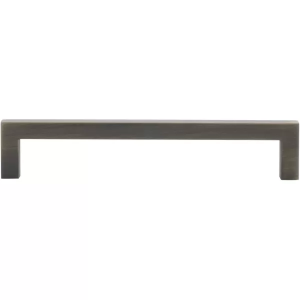 Amazon Basics Modern Square Cabinet Pull Handle 539inch Length 5inch Hole Center Golden Champagne 10pack539 in Length 5 in Hole Center Antique Brass