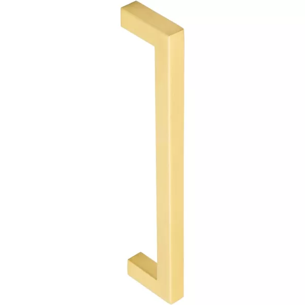 Amazon Basics Modern Square Cabinet Pull Handle 539inch Length 5inch Hole Center Golden Champagne 10pack539 in Length 5 in Hole Center Brushed Brass