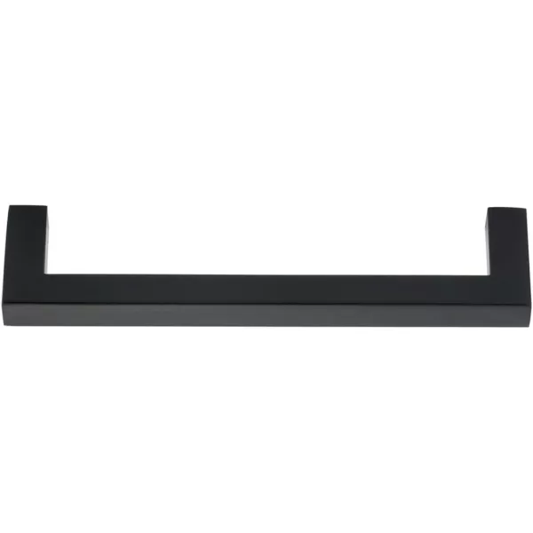 Amazon Basics Modern Square Cabinet Pull Handle 539inch Length 5inch Hole Center Golden Champagne 10pack539 in Length 5 in Hole Center Flat Black
